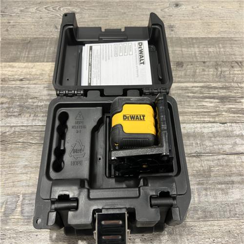 AS-IS DEWALT 55 ft. Green Self-Leveling Cross Line Laser Level with (2) AA Batteries & Case