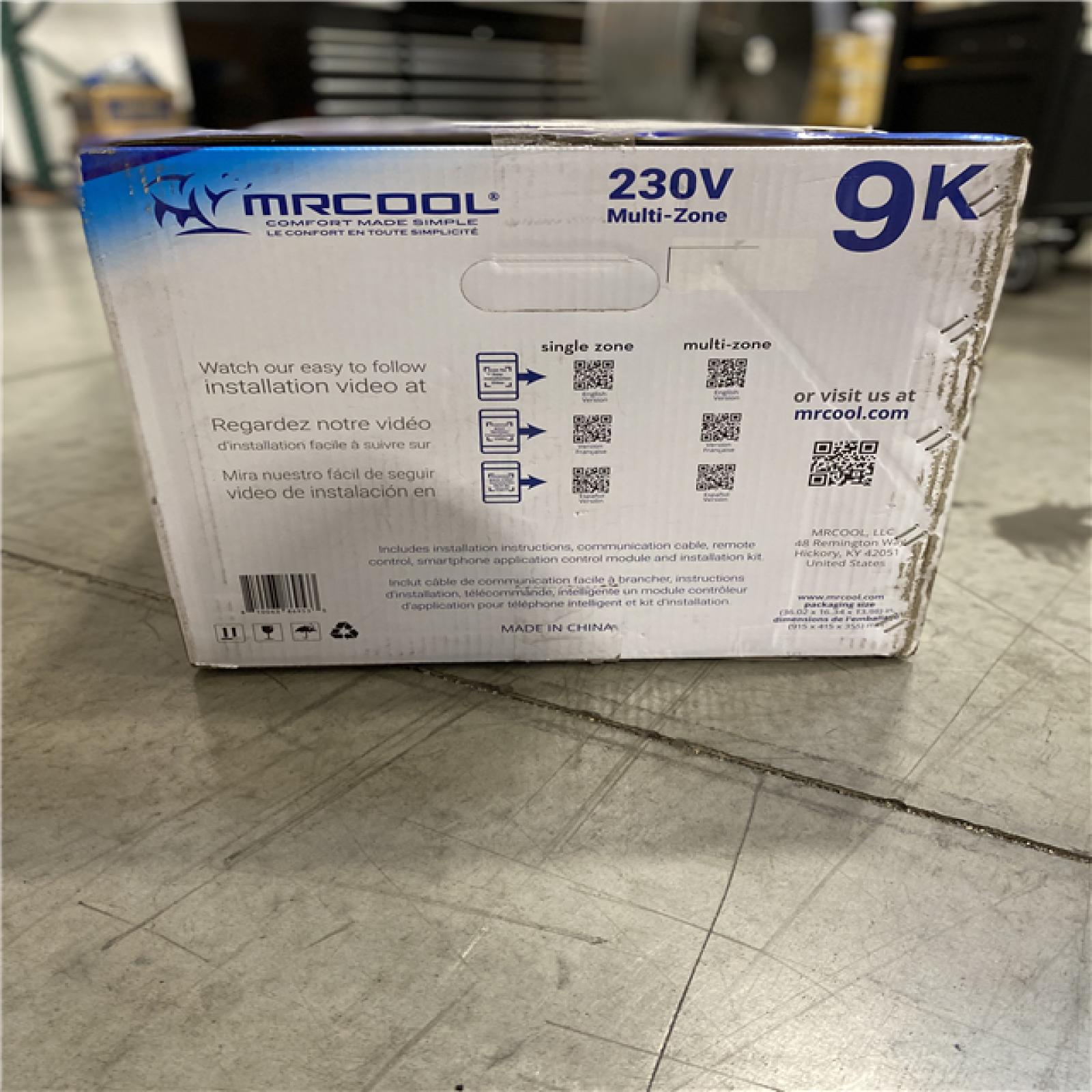 NEW! -MRCOOL 9000 BTU 0.75-Ton Wall Mount Mini Split Air Handler with 25 ft. DIY Pro Comm. Cable, Remote and Smart Control 208/230V