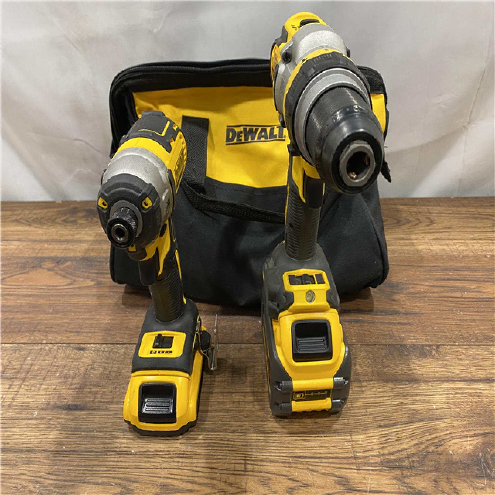 AS IS DEWALT 20V MAX Cordless Brushless Hammer Drill/Driver 2 Tool Combo Kit with FLEXVOLT ADVANTAGE